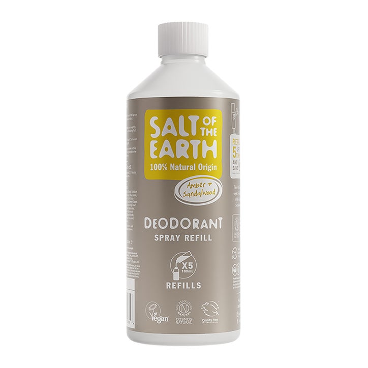 Salt of the Earth - Amber & Sandalwood Natural Deodorant Spray Refill 500ml-1