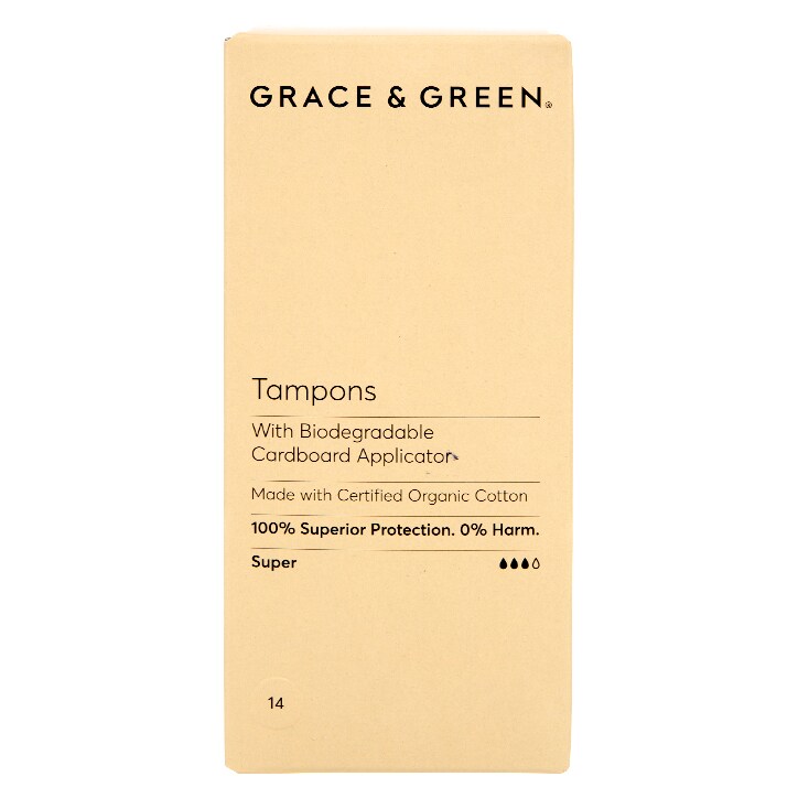 Grace & Green Applicator Tampons - Super 14 pack-1