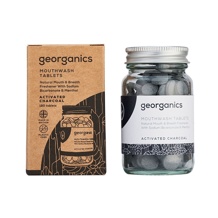 Georganics Mouthwash Tablets - Activated Charcoal 180 tablets-1