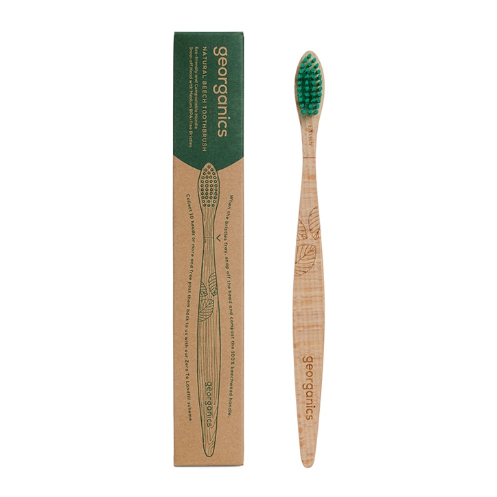 Georganics Beechwood Toothbrush - Medium-1