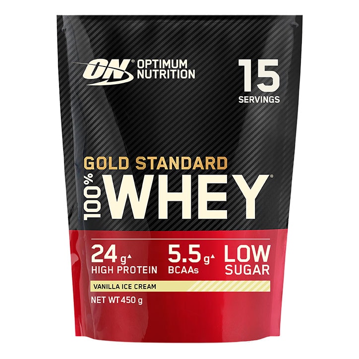 Optimum Nutrition Gold Standard 100% Whey Protein Vanilla Ice Cream 450g-1