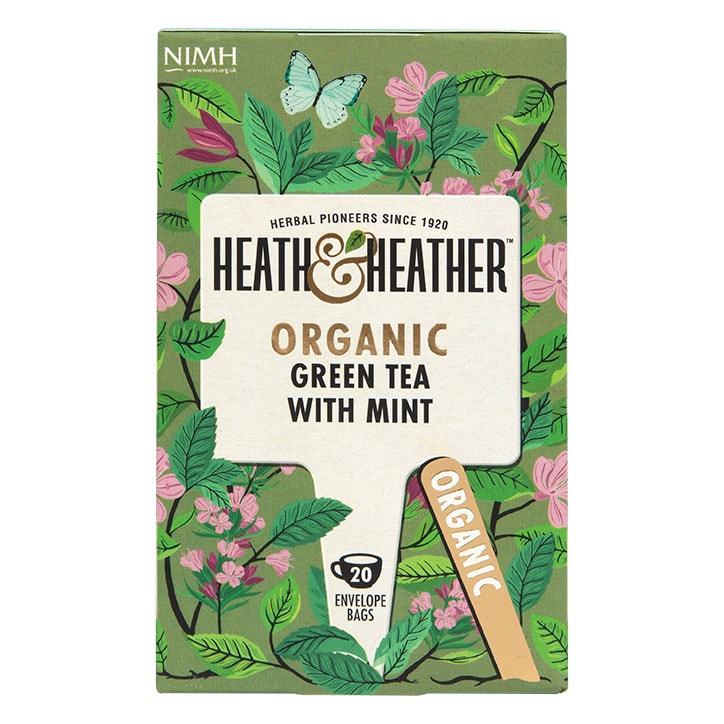 Heath & Heather Organic Green Tea & Mint 20 Tea Bags-1