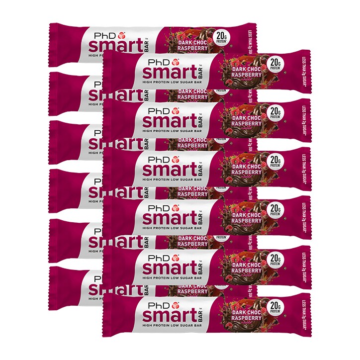 PhD Smart Bar Dark Chocolate & Raspberry 12x 64g-1