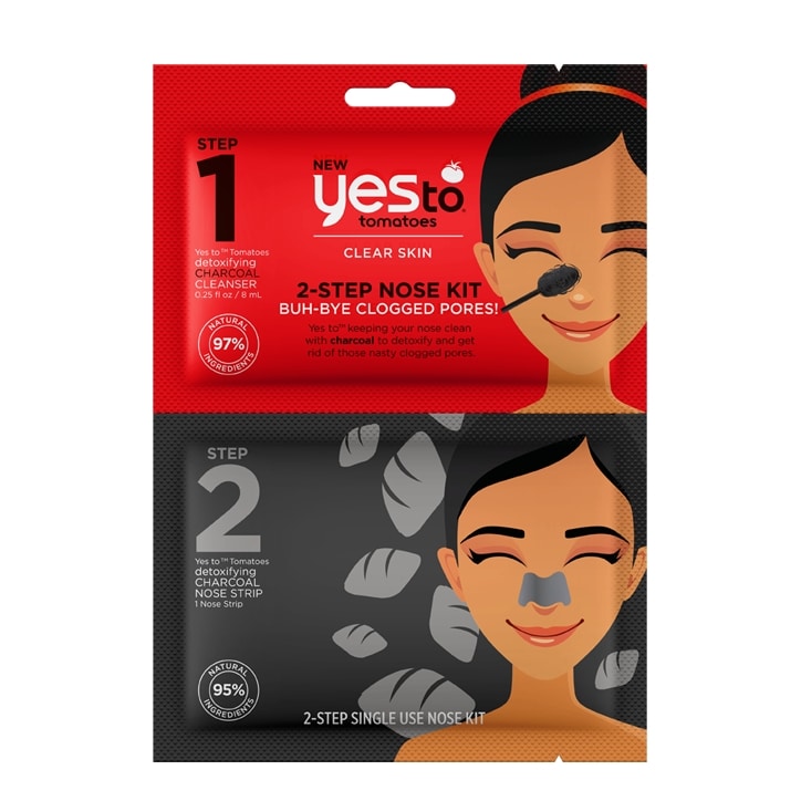 Yes To 2 Step Charcoal Nose Mask Kit-1