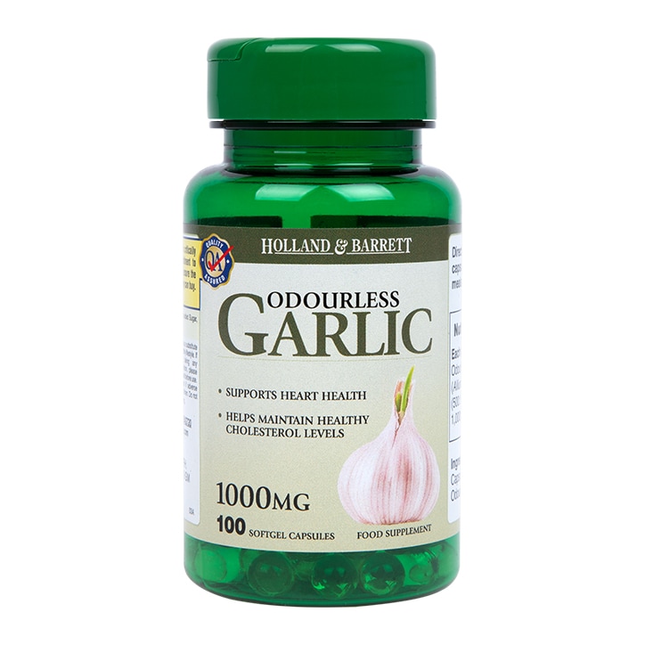 Holland & Barrett Odourless Garlic 1000mg 100 Capsules-1