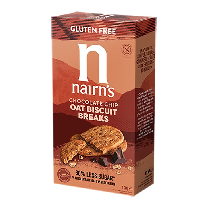 Nairn's Gluten Free Chocolate Chip Oat Biscuit Breaks 160g-1