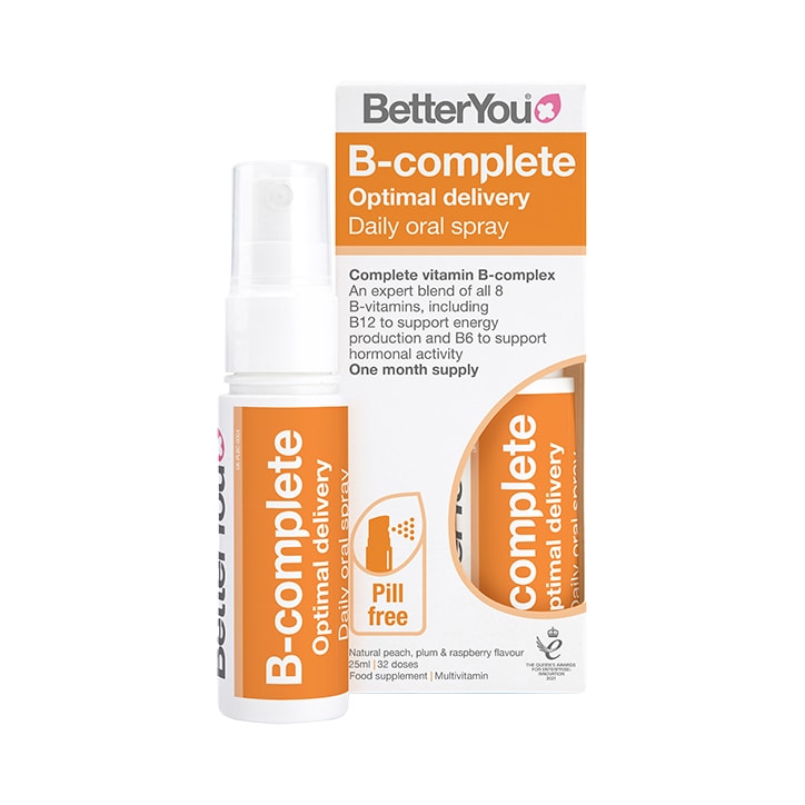 BetterYou B Complete Peach, Plum & Rasberry Flavour Daily Oral Spray 25ml-1