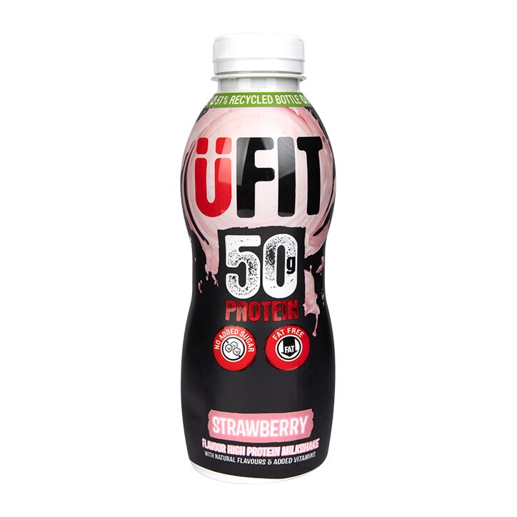 UFIT High 50g Protein Shake Strawberry 500ml-1