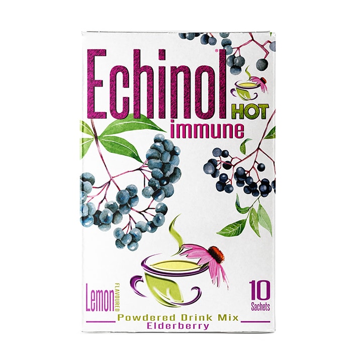 Echinol Hot Immune Powdered Drink Mix Elderberry Lemon Flavoured 10 Sachets-1