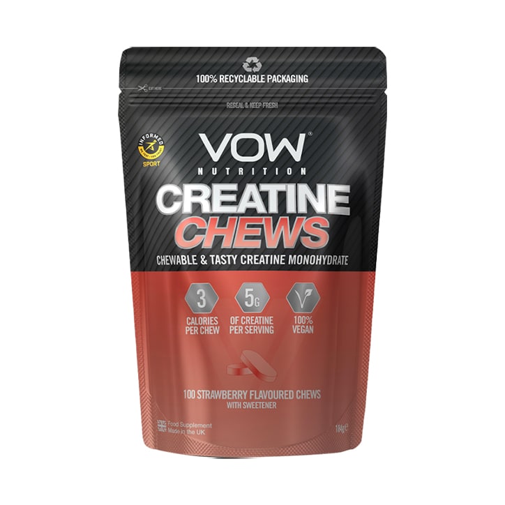 Vow Nutrition Creatine Chews Strawberry 100 Chews-1