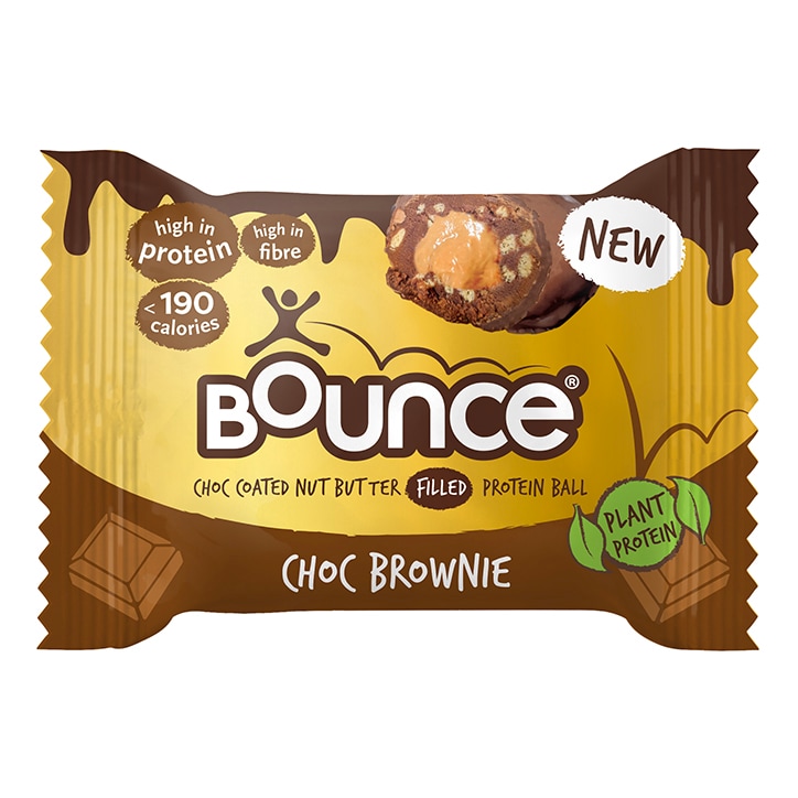 Bounce Dipped Dark Chocolate Brownie Plant Protein Ball 40g-1