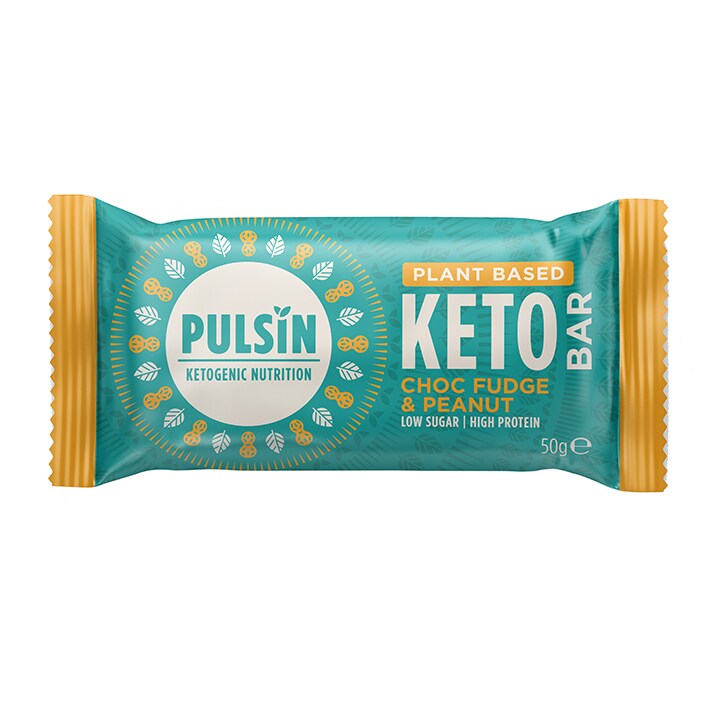Pulsin Choc Fudge & Peanut Keto Bar 50g-1