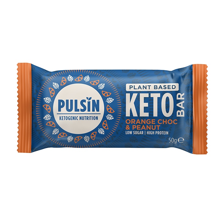 Pulsin Orange Chocolate & Peanut Keto Bar 50g-1