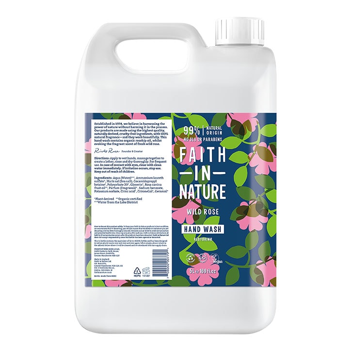 Faith in Nature Wild Rose Hand Wash 5 Litre-1