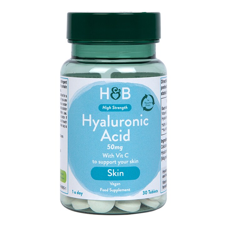 Holland & Barrett High Strength Hyaluronic Acid 50mg 30 Tablets-1