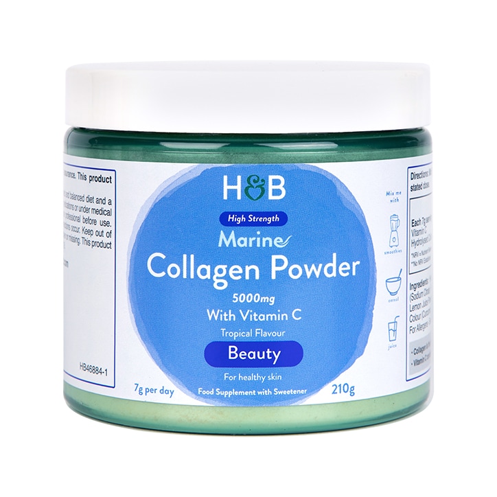 Holland & Barrett Marine Collagen Tropical Flavoured Powder 5000mg 210g-1