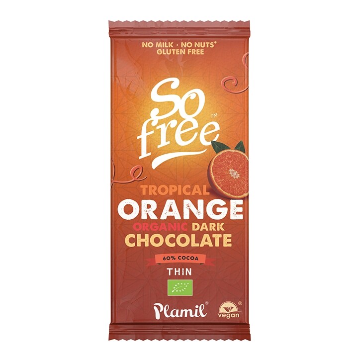 So Free Tropical Orange & Organic Dark Chocolate Bar 80g-1