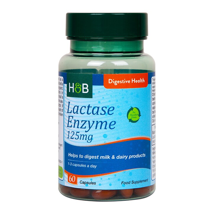 Holland & Barrett Lactase Enzyme 125mg 60 Capsules-1