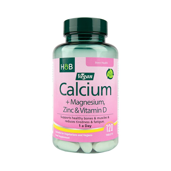 Holland & Barrett Vegan Calcium Magnesium Vitamin D & Zinc 120 Tablets-1