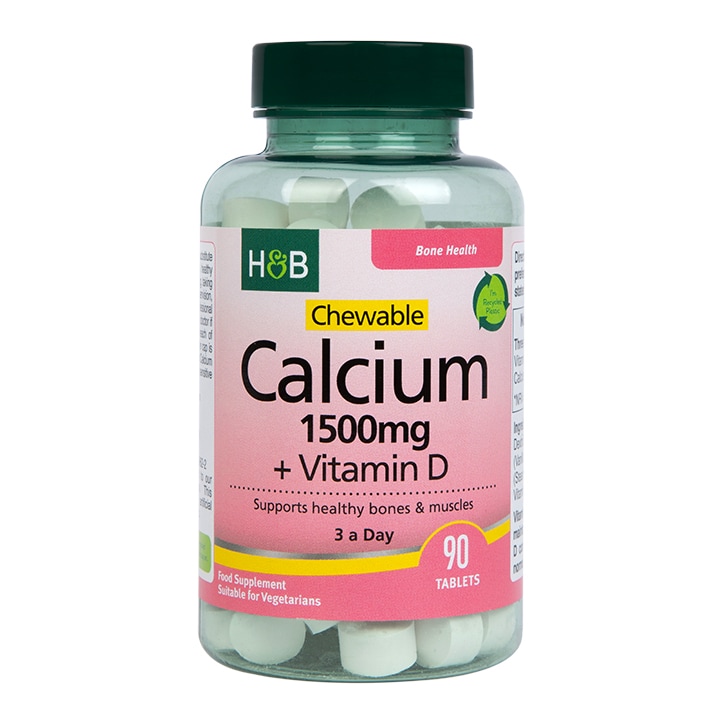 Holland & Barrett Chewable Calcium + Vitamin D 90 Tablets-1