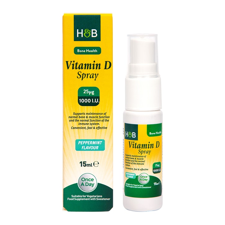 Holland & Barrett Vitamin D Spray 1000 I.U 25ug Peppermint Flavour 15ml-1