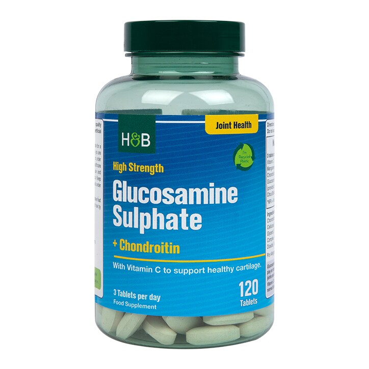 Holland & Barrett High Strength Glucosamine Sulphate & Chondroitin 120 Tablets-1