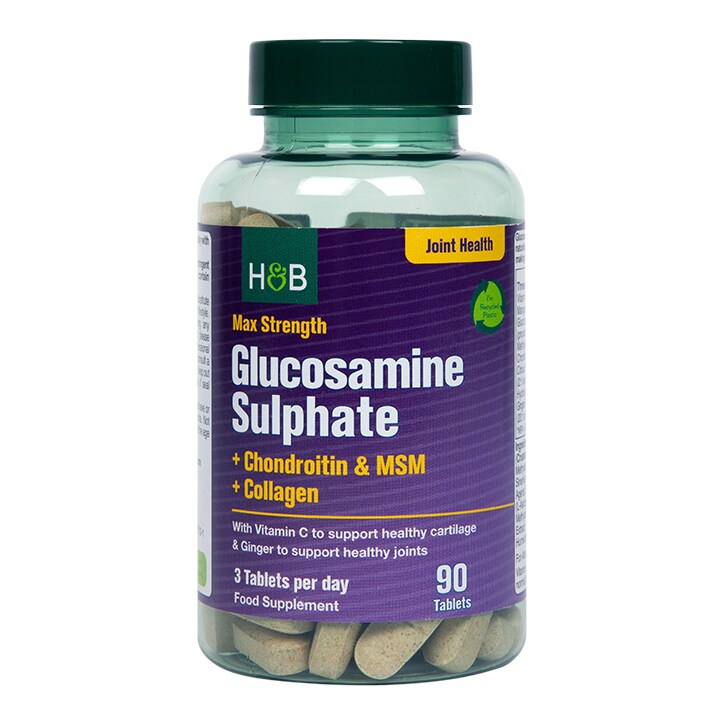 Holland & Barrett Max Strength Glucosamine & Chondroitin 90 Tablets-1