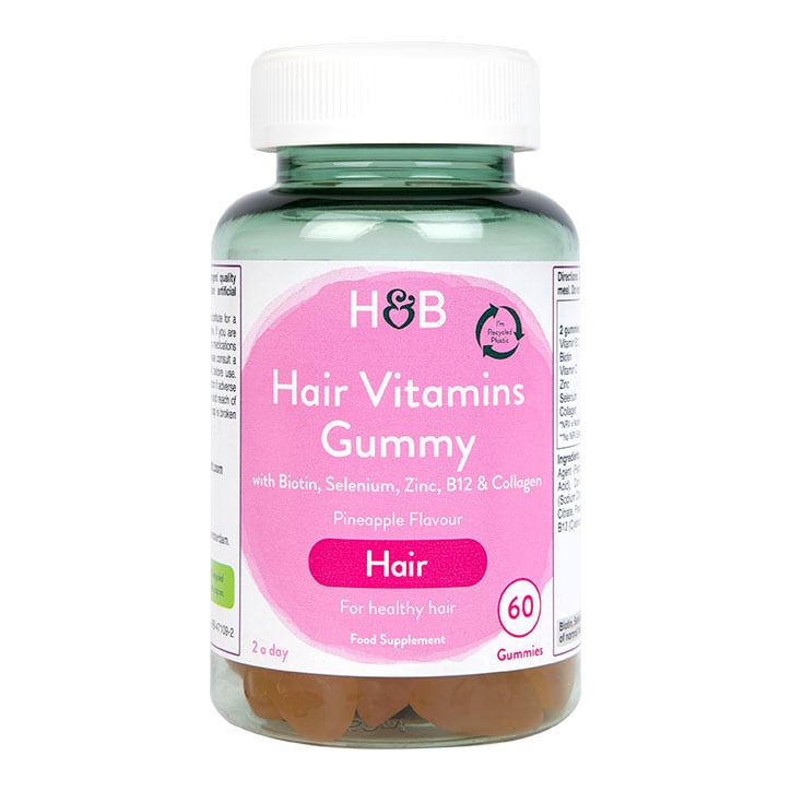 Holland & Barrett Hair Vitamin Pineapple Flavour 60 Gummies-1
