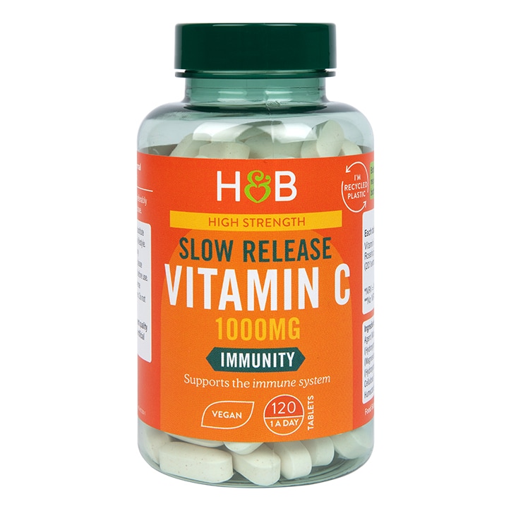 Holland & Barrett Timed Release Vitamin C with Rose Hips 120 Caplets 1000mg-1