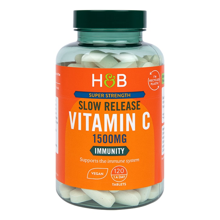 Holland & Barrett High Strength Slow Release Vitamin C 1500mg 120 Tablets-1