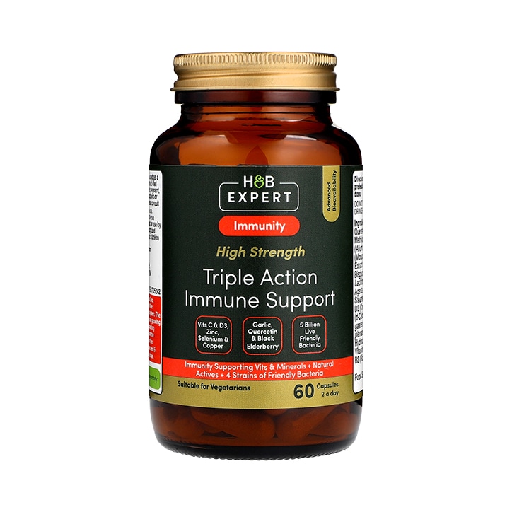 H&B Expert High Strength Triple Action Immune Support 60 Capsules-1