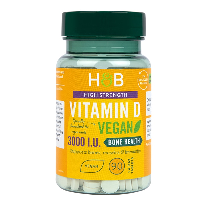 Holland & Barrett Vegan Vitamin D 3000 I.U. 75ug 90 Tablets-1
