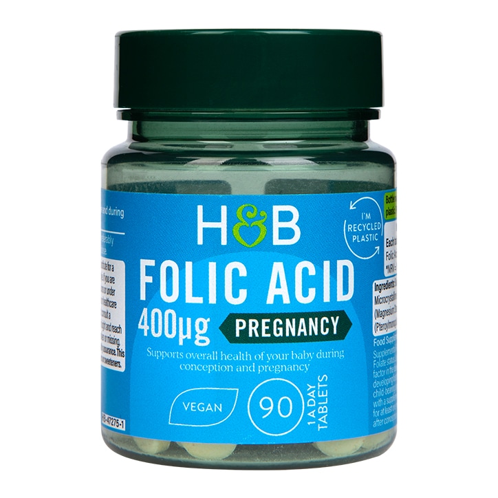 Holland & Barrett Folic Acid 400ug 90 Tablets-1