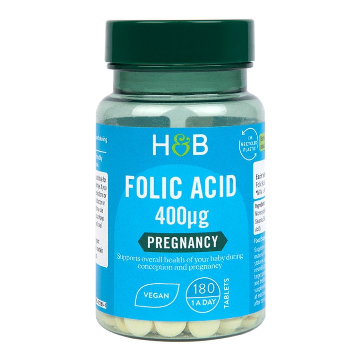 Holland & Barrett Folic Acid 400ug 180 Tablets-1