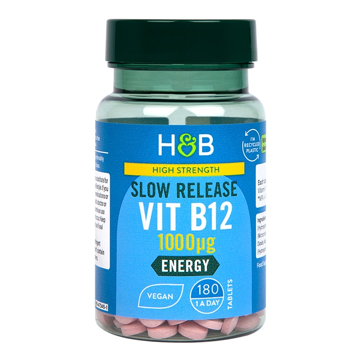 Holland & Barrett High Strength Slow Release Vitamin B12 1000ug 180 Tablets-1