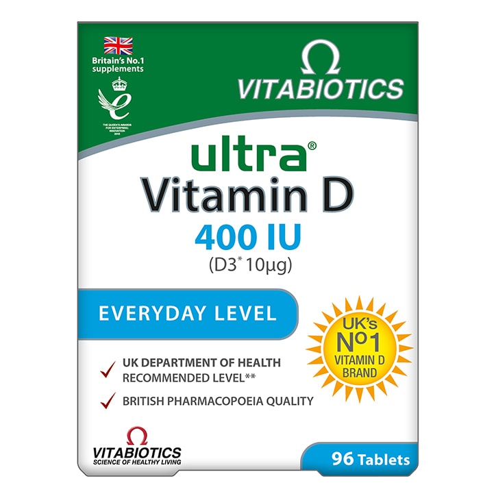 Vitabiotics Ultra Vitamin D 400IU 96 Tablets-1