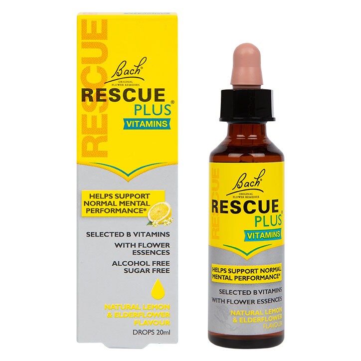 Nelsons Bach Rescue Plus Vitamins Lemon Flavour Drops 20ml-1