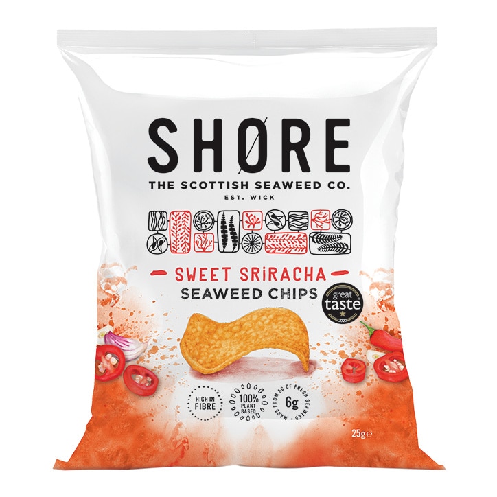 Shore Seaweed Chips Sweet Sirarcha Chilli 25g-1