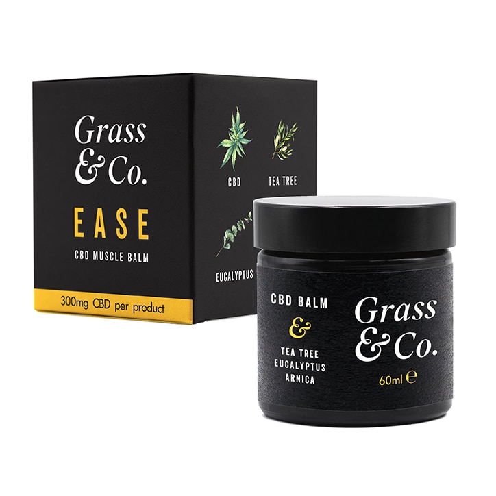 Grass & Co. EASE CBD Muscle Balm 300mg with Tea Tree, Eucalyptus & Arnica 60ml-1