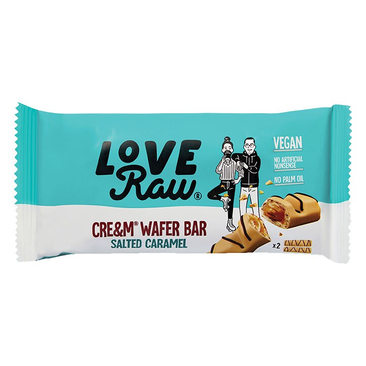 Love Raw 2 Vegan Salted Caramel Wafer Bars 45g-1