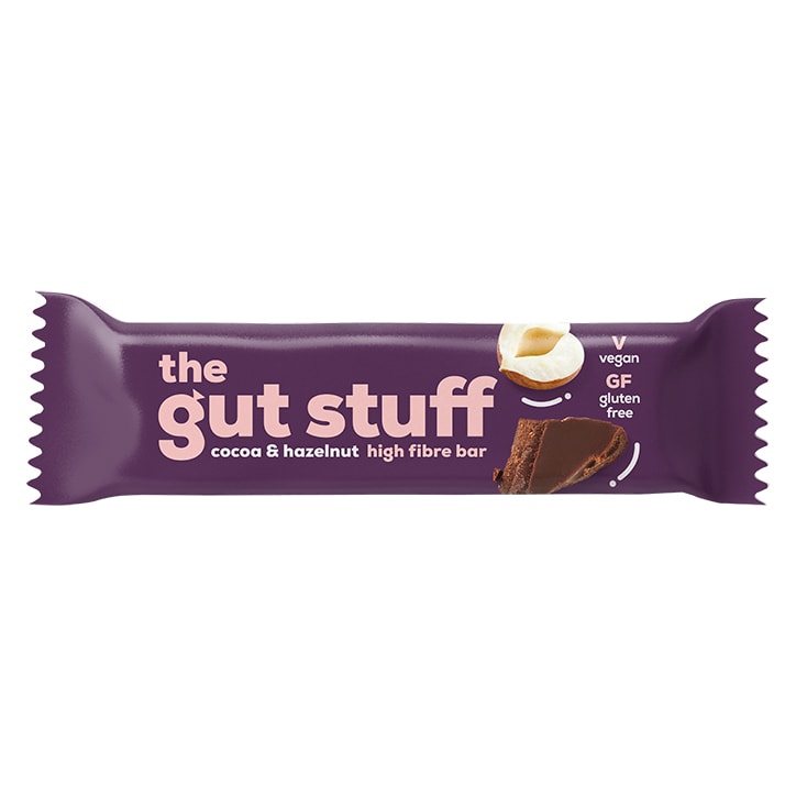 The Gut Stuff Good Fibrations Cocoa & Hazelnut High Fibre Bar 35g-1