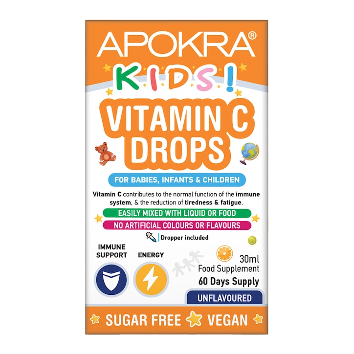 APOKRA Kids Vegan Vitamin C Drops 30ml-1