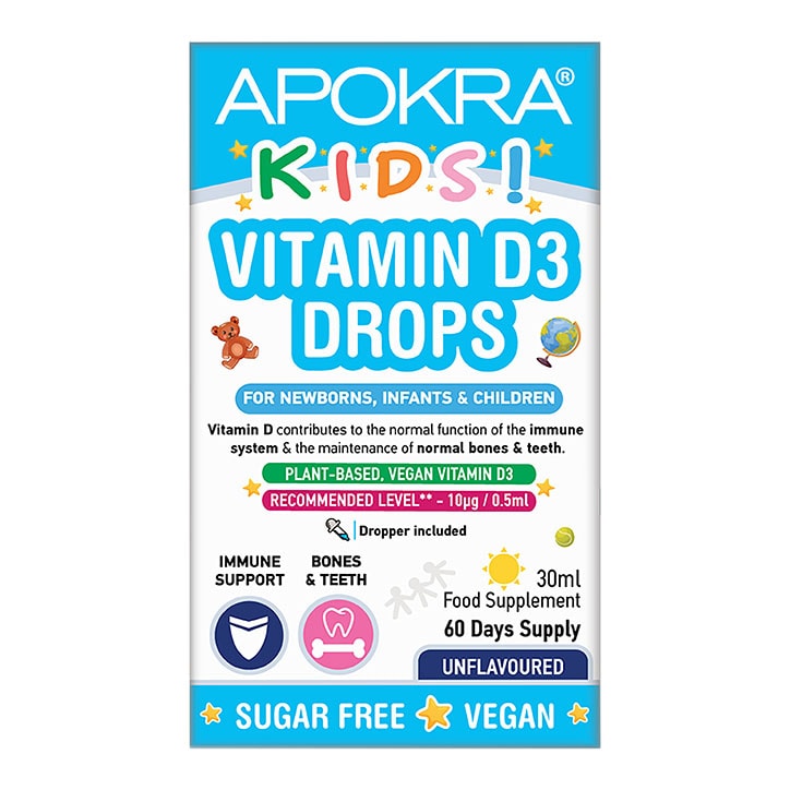 APOKRA Kids Vegan Vitamin D3 Drops 30ml-1