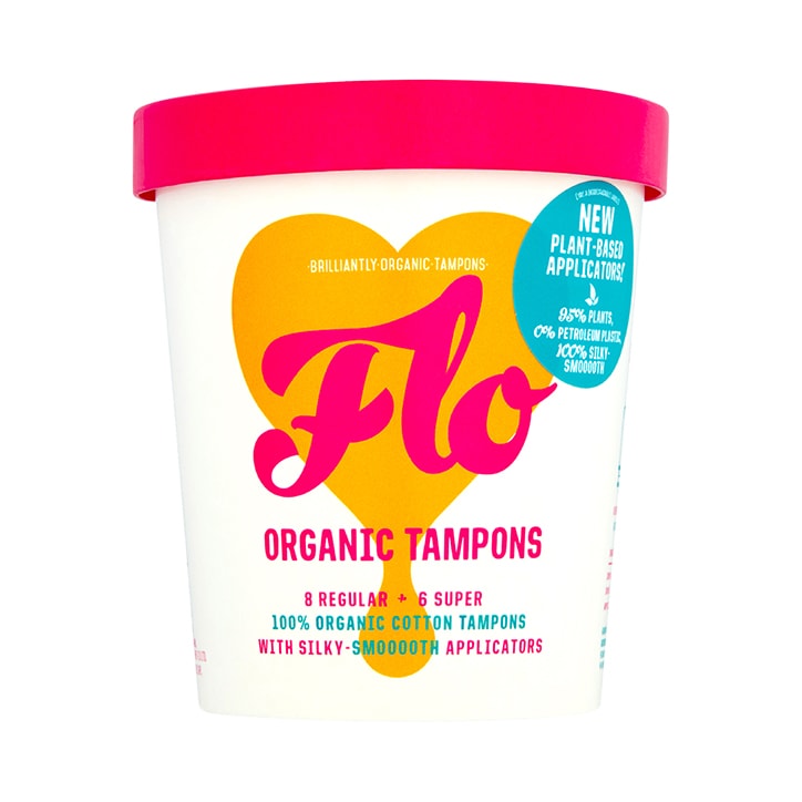 Flo Organic Eco-applicator Tampons (Regular & Super 14 pack)-1