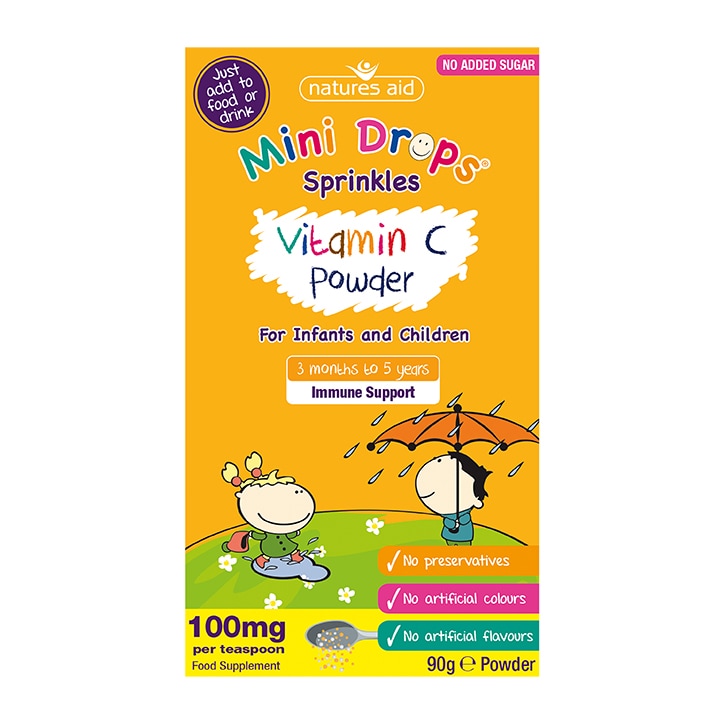 Natures Aid Mini Drops Sprinkles Vitamin C Powder 90g-1