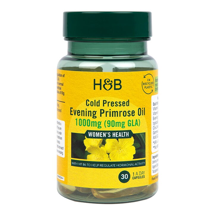 Holland & Barrett Cold Pressed Evening Primrose Oil 1000mg 30 Capsules-1