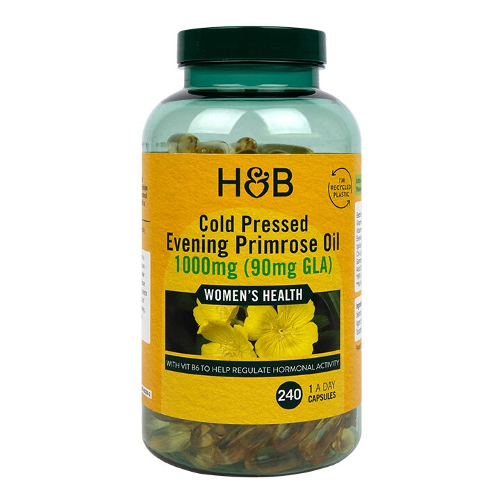 Holland & Barrett Cold Pressed Evening Primrose Oil 1000mg 240 Capsules-1