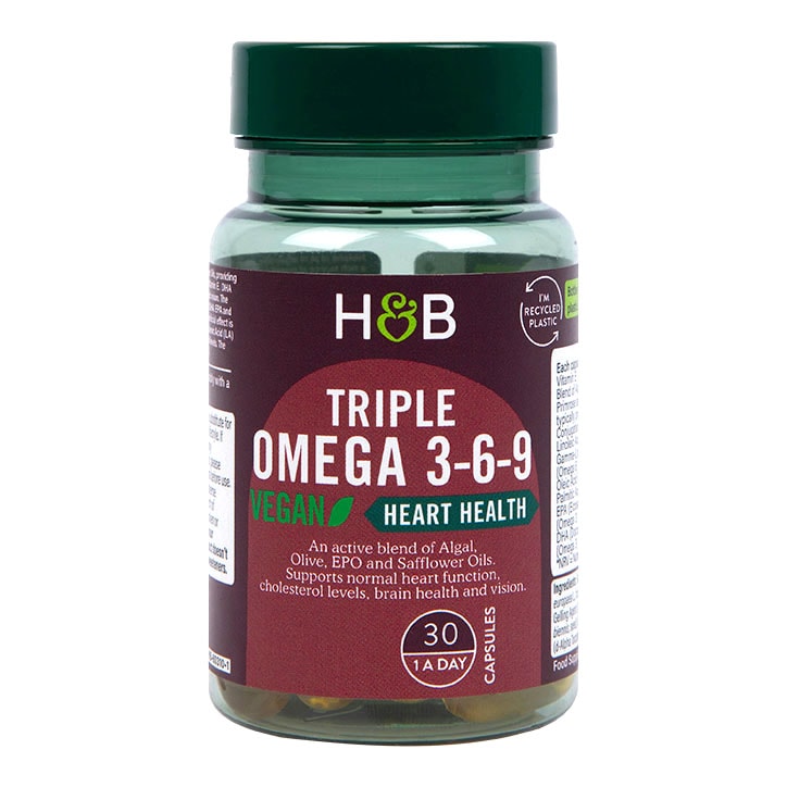 Holland & Barrett High Strength Vegan Triple Omega 3-6-9 Oil 680mg 30 Capsules-1