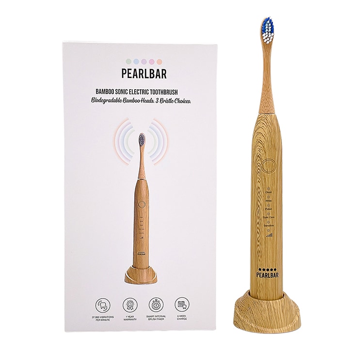 Pearl Bar Sonic Electric Toothbrush with 3 Bamboo Brush Heads-1