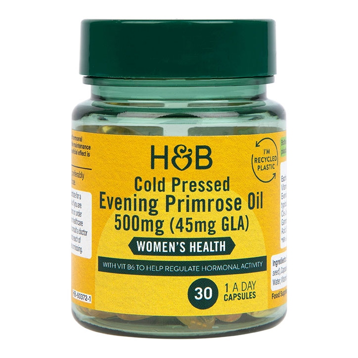 Holland & Barrett Cold Pressed Evening Primrose Oil 500mg 30 Capsules-1